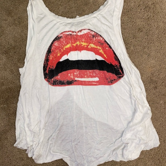 Tops Lips Muscle Tank Poshmark